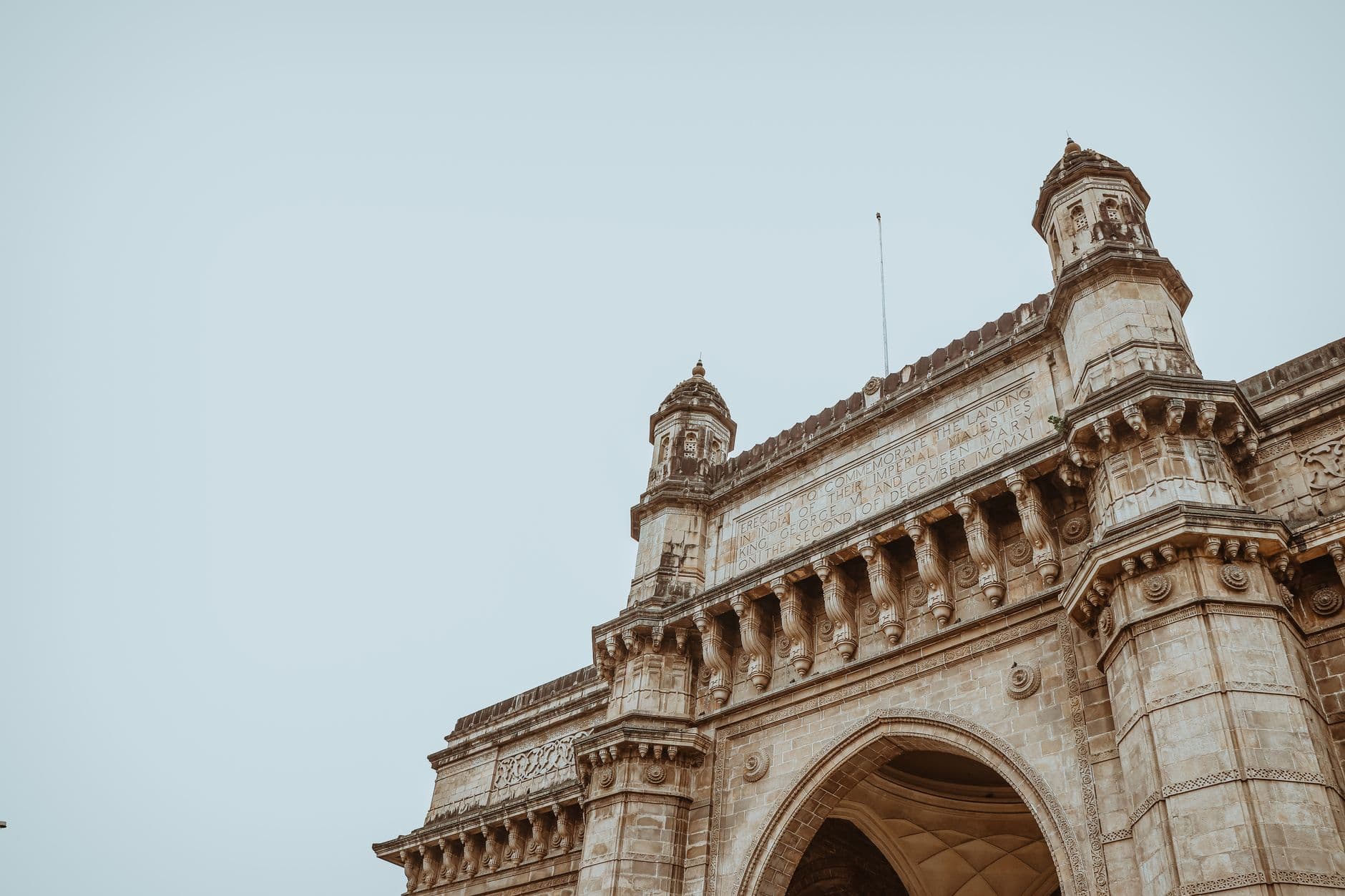 Server Solutions for Government Projects — Low-angle view of the Gateway of India showcasing intricate architectural design in Mumbai.