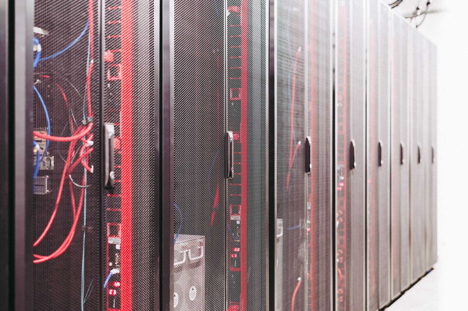 Web Hosting & VPS — System with various wires managing access to centralized resource of server in data center