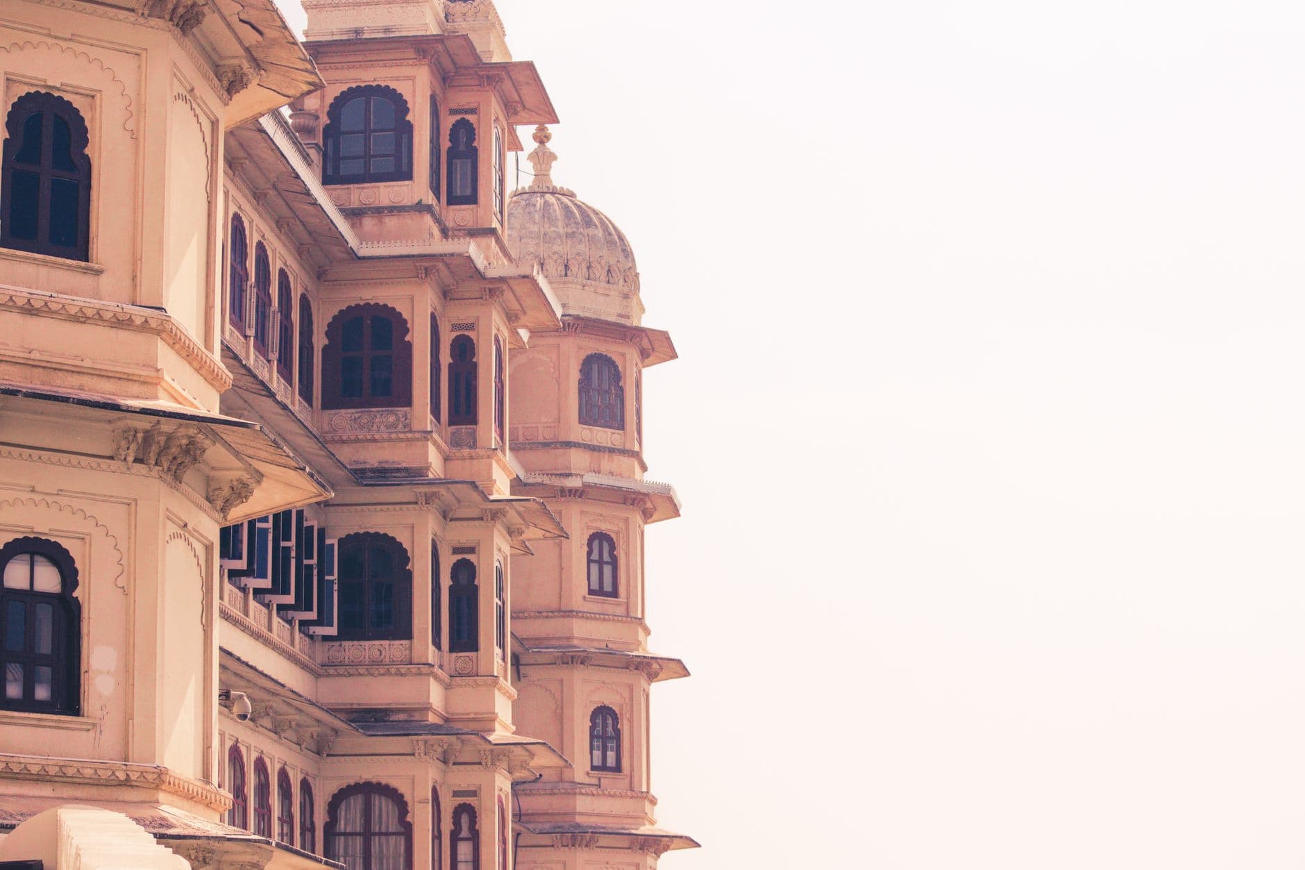 Travel Agency Websites — Stunning view of Udaipur City Palace's architectural facade in Rajasthan.